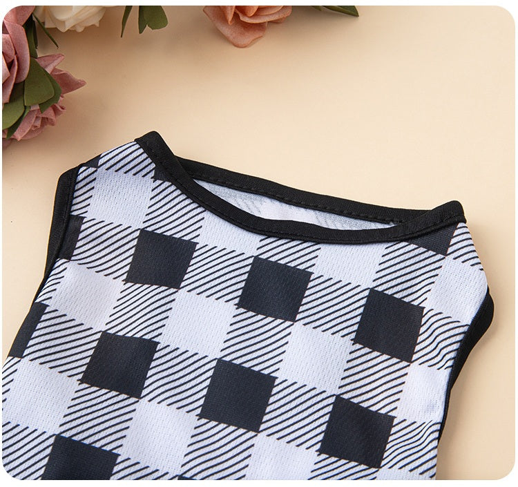 Classic Check Tee - Lightweight Check Dog T-Shirt