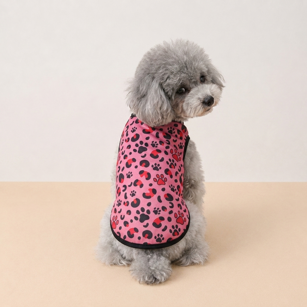 Leopard Paw Tee - Lightweight Leopard Print Dog T-Shirt