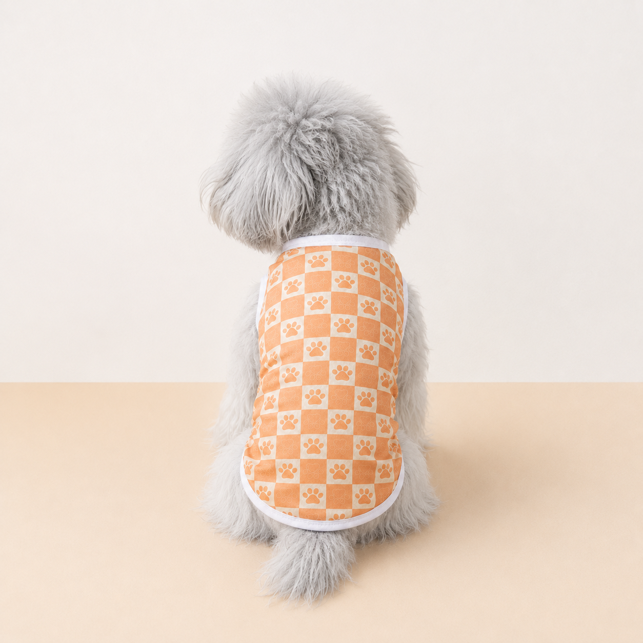 Paw Check Tee - Lightweight Paw Print Dog T-Shirt Secondary image